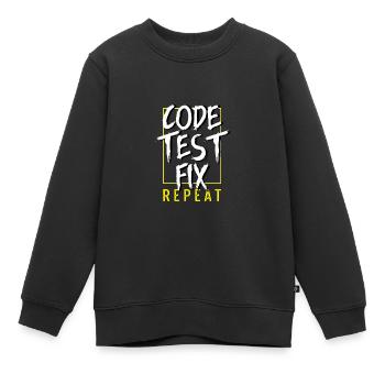 Correction de test de code. Poison de technicien en informatique - Sweat Premium enfant bio - noir - Devant - AI Model Kid Female (0cm)