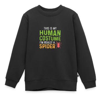 Costume humain. Partisans Poison - Sweat Premium enfant bio - noir - Devant - AI Model Kid Female (0cm)