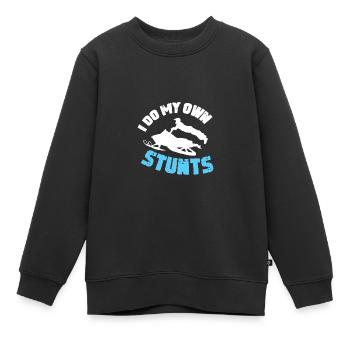 Eigene Stunts Furchtlose Person Gift - Kinder Premium Organic Sweatshirt - Schwarz - Vorne - AI Model Kid Female (0cm)
