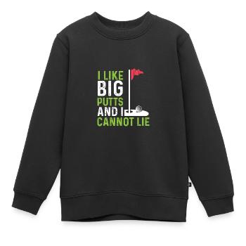 Wie große Putts Hobbyist Gift - Kinder Premium Organic Sweatshirt - Schwarz - Vorne - AI Model Kid Female (0cm)