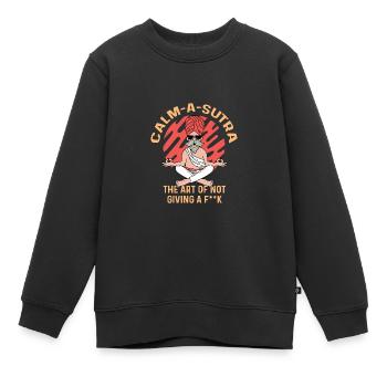 Ruhig-a-sutra Ruhiger Mensch Geschenk - Kinder Premium Organic Sweatshirt - Schwarz - Vorne - AI Model Kid Female (0cm)