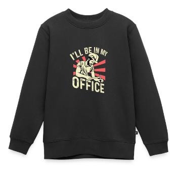 In my office carpenter Poison - Kids Premium Organic Sweatshirt - black - Front - AI Model Kid Female (0cm)