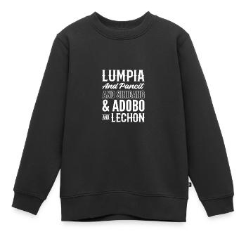 Adobo und Lechon. Feinschmecker Geschenk - Kinder Premium Organic Sweatshirt - Schwarz - Vorne - AI Model Kid Female (0cm)