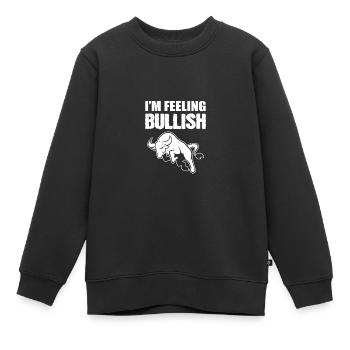 Ich fühle mich optimistisch Launische Person Gesch - Kinder Premium Organic Sweatshirt - Schwarz - Vorne - AI Model Kid Female (0cm)