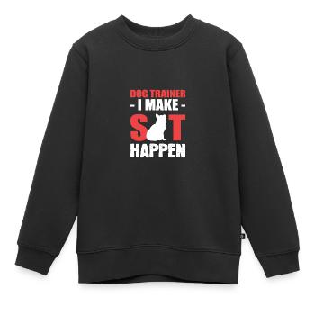 Machen Sie sitzen Tierarzt Gift - Kinder Premium Organic Sweatshirt - Schwarz - Vorne - AI Model Kid Female (0cm)