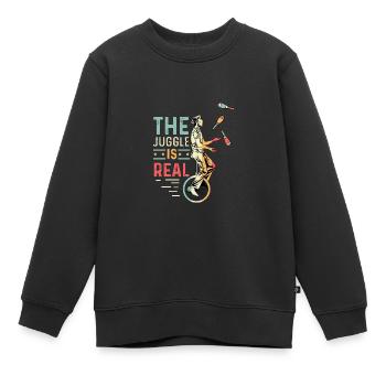 Jonglieren ist real Jongleur Gift - Kinder Premium Organic Sweatshirt - Schwarz - Vorne - AI Model Kid Female (0cm)