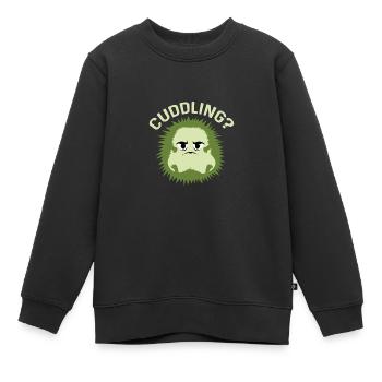 Kuscheln? Süß und liebevoll Gift - Kinder Premium Organic Sweatshirt - Schwarz - Vorne - AI Model Kid Female (0cm)