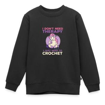 Ich brauche keine Therapie Ich brauche nur, um Ein - Kinder Premium Organic Sweatshirt - Schwarz - Vorne - AI Model Kid Female (0cm)