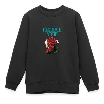 Feminismus reguliert deinen Schwanz - Kinder Premium Organic Sweatshirt - Schwarz - Vorne - AI Model Kid Female (0cm)