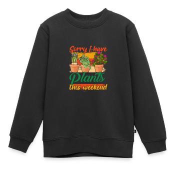 Entschuldigung, ich habe an diesem Wochenende süße - Kinder Premium Organic Sweatshirt - Schwarz - Vorne - AI Model Kid Female (0cm)
