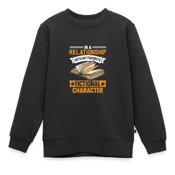 In einer Beziehung mit meinem Lieblingsfiktionalar - Kinder Premium Organic Sweatshirt - Schwarz - Vorne - AI Model Kid Female (0cm)