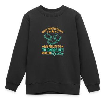Ne sous-estimez pas mes capacités si je - Sweat Premium enfant bio - noir - Devant - AI Model Kid Female (0cm)