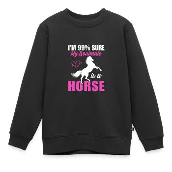 Je suis sûr à 99% que mon âme soeur - Sweat Premium enfant bio - noir - Devant - AI Model Kid Female (0cm)