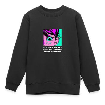 Je ne peux pas être mon bae quand anime manga nic - Sweat Premium enfant bio - noir - Devant - AI Model Kid Female (0cm)