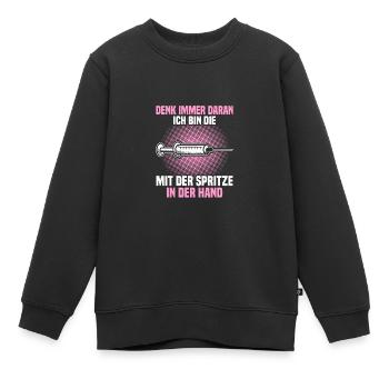 Arzthelferin Krankenschwester Ärztin - Kinder Premium Organic Sweatshirt - Schwarz - Vorne - AI Model Kid Female (0cm)