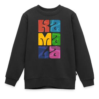 Kamala - prénom - Sweat Premium enfant bio - noir - Devant - AI Model Kid Female (0cm)