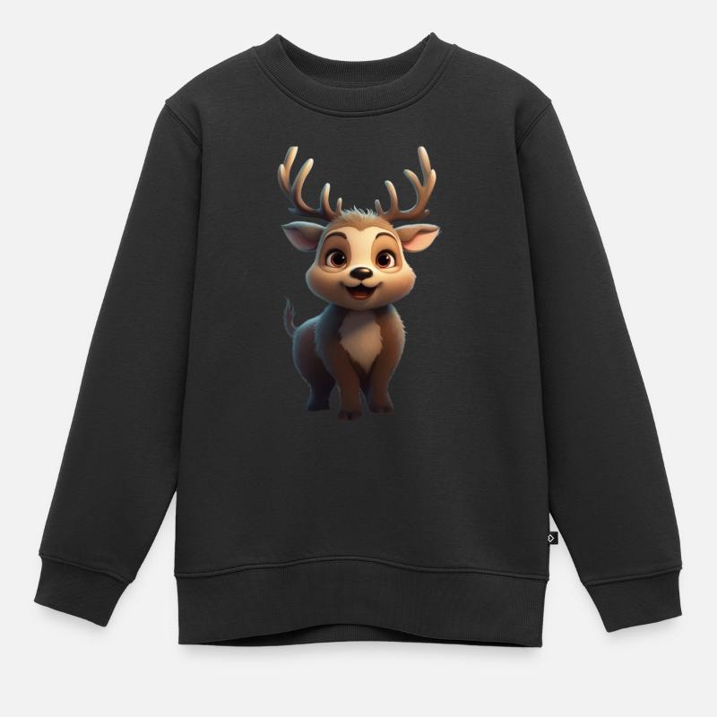Fat Deer - Kids Premium Organic Sweatshirt - black