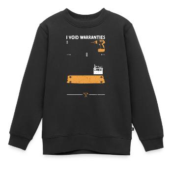 I Annule les garanties - Handyman - Sweat Premium enfant bio - noir - Devant - AI Model Kid Female (0cm)