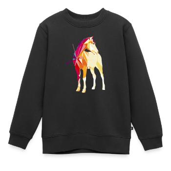 pur sang - Sweat Premium enfant bio - noir - Devant - AI Model Kid Female (0cm)