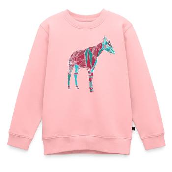 okapi - Kinder Premium Organic Sweatshirt - Rosa - Vorne - AI Model Kid Female (0cm)