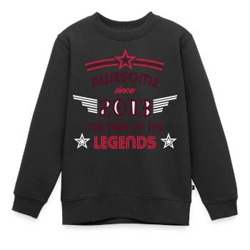 Awesome since 2013 Geburtstag 2013 - Kinder Premium Organic Sweatshirt - Schwarz - Vorne - AI Model Kid Female (0cm)