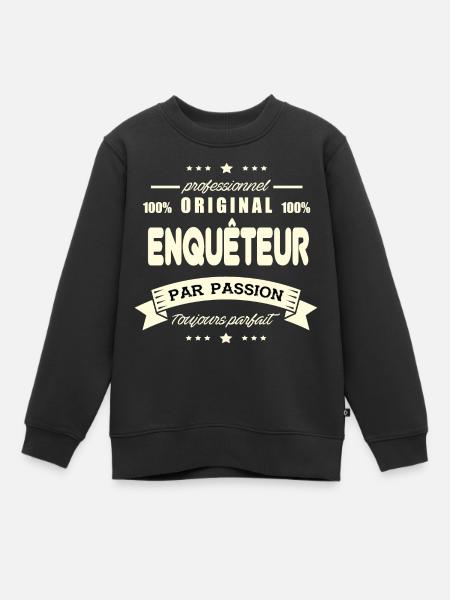 Enquêteur Original - Sweat Premium enfant bio - noir