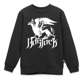 Rostock Greif - Kinder Premium Organic Sweatshirt - Schwarz - Vorne - AI Model Kid Female (0cm)
