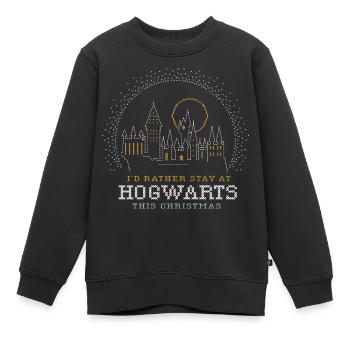 Harry Potter Hogwarts Christmas - Kinder Premium Organic Sweatshirt - Schwarz - Vorne - AI Model Kid Female (0cm)