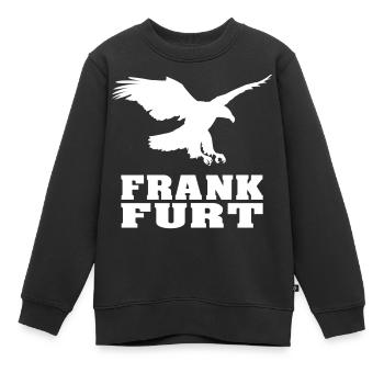 Frankfurt - Kinder Premium Organic Sweatshirt - Schwarz - Vorne - AI Model Kid Female (0cm)