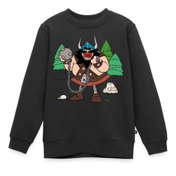 Wickie Und Die Starken Männer Schrecklicher Sven - Kinder Premium Organic Sweatshirt - Schwarz - Vorne - AI Model Kid Female (0cm)