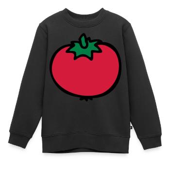Tomate Tomato Tomaten pomodoro - Kinder Premium Organic Sweatshirt - Schwarz - Vorne - AI Model Kid Female (0cm)