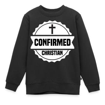 Katholisch Konfirmation Konfirmiert Christliche Ki - Kinder Premium Organic Sweatshirt - Schwarz - Vorne - AI Model Kid Female (0cm)