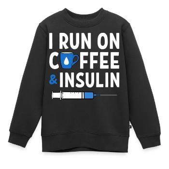 Diabetiker Insulin - Kinder Premium Organic Sweatshirt - Schwarz - Vorne - AI Model Kid Female (0cm)