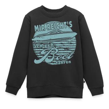Mir reicht's ich geh Boot fahren. Sportboot - Kinder Premium Organic Sweatshirt - Schwarz - Vorne - AI Model Kid Female (0cm)