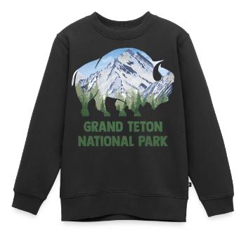 Parc national usa-américain - Sweat Premium enfant bio - noir - Devant - AI Model Kid Female (0cm)