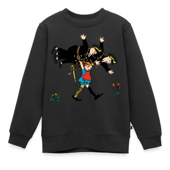 Fifi Brindacier Fifi Et La Police - Sweat Premium enfant bio - noir - Devant - AI Model Kid Female (0cm)