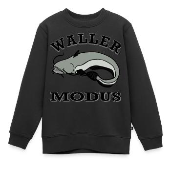 Waller - Wels Modus - Kinder Premium Organic Sweatshirt - Schwarz - Vorne - AI Model Kid Female (0cm)