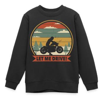Laissez-moi conduire des motocyclistes - Sweat Premium enfant bio - noir - Devant - AI Model Kid Female (0cm)