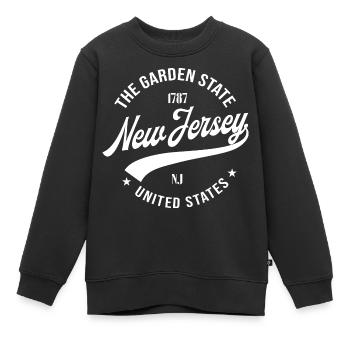 New Jersey - Sweat Premium enfant bio - noir - Devant - AI Model Kid Female (0cm)
