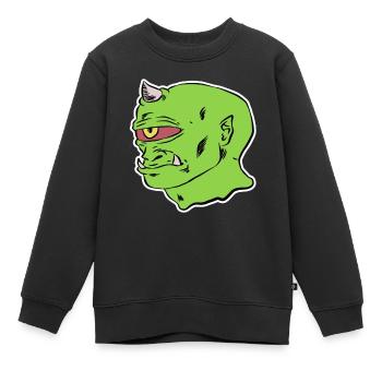Zombie - Kinder Premium Organic Sweatshirt - Schwarz - Vorne - AI Model Kid Female (0cm)