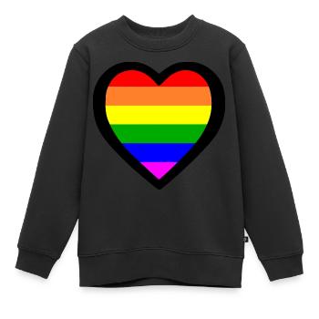 Lgbt - Sweat Premium enfant bio - noir - Devant - AI Model Kid Female (0cm)