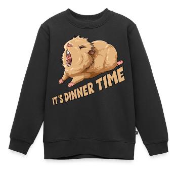 Meerschweinchen It's Dinner Time - Kinder Premium Organic Sweatshirt - Schwarz - Vorne - AI Model Kid Female (0cm)