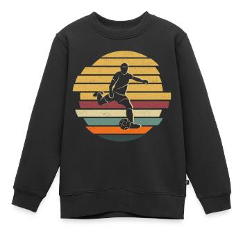 Fußballer Fußball Fußballspieler - Kinder Premium Organic Sweatshirt - Schwarz - Vorne - AI Model Kid Female (0cm)