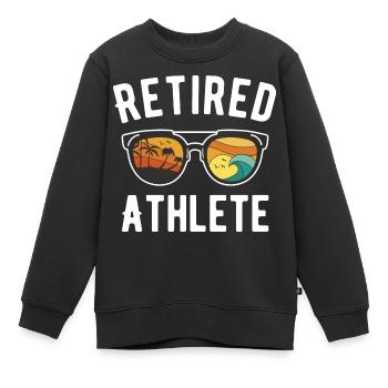 Aktiver Rentner-Sportler mit Sonnenbrille am - Kinder Premium Organic Sweatshirt - Schwarz - Vorne - AI Model Kid Female (0cm)