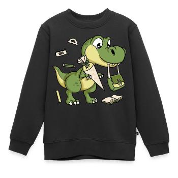Dinosaurier Schultüte Zuckertüte Schulkind Dino - Kinder Premium Organic Sweatshirt - Schwarz - Vorne - AI Model Kid Female (0cm)