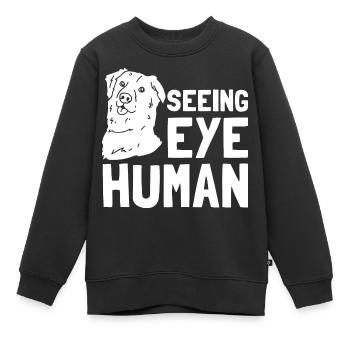 Das sehende Auge Mensch - Kinder Premium Organic Sweatshirt - Schwarz - Vorne - AI Model Kid Female (0cm)