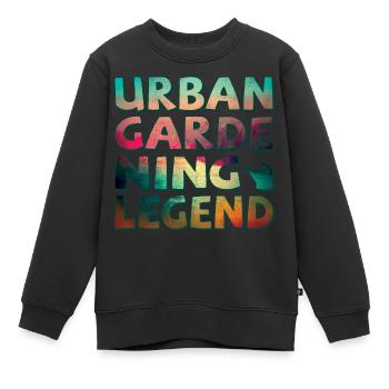 Urban gardening legend - Kinder Premium Organic Sweatshirt - Schwarz - Vorne - AI Model Kid Female (0cm)