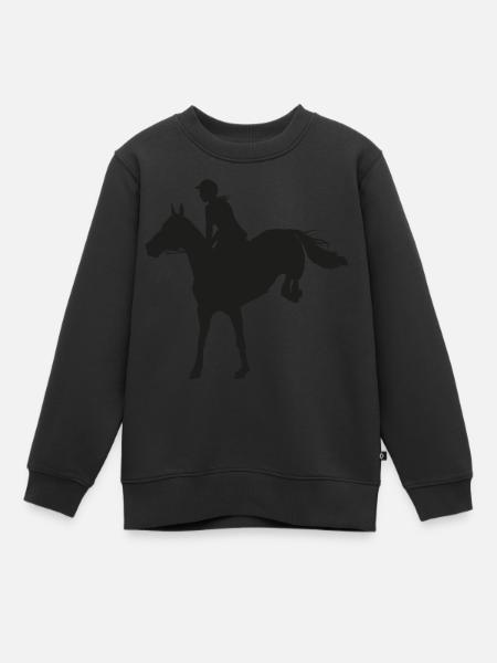 Pferde - Kinder Premium Organic Sweatshirt - Schwarz