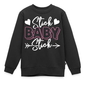 Stick Baby Stick - Kinder Premium Organic Sweatshirt - Schwarz - Vorne - AI Model Kid Female (0cm)