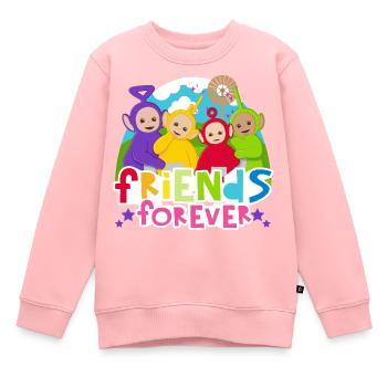 Les Télétubbies Friends Forever Dessin D'Amitié - Sweat Premium enfant bio - rose - Devant - AI Model Kid Female (0cm)
